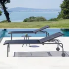Lettino da Giardino Impilabile in Acciaio Made in Italy 2 Pezzi – Arwen Viadurini