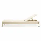 Lettino da Giardino in Polyrattan con Ruote – Sunbathe Viadurini