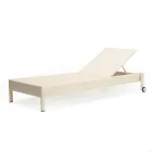 Lettino da Giardino in Polyrattan con Ruote – Sunbathe Viadurini
