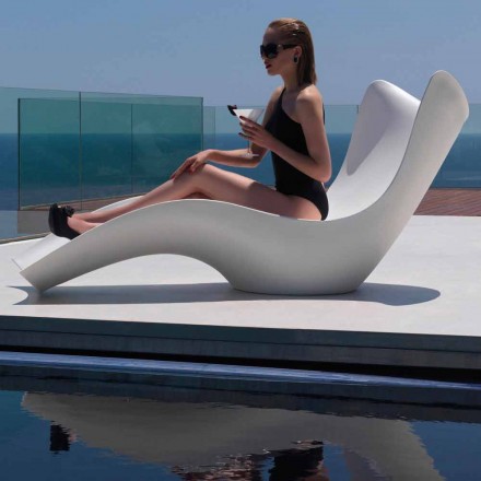 Lettino da giardino Surf by Vondom, design moderno in polietilene Viadurini