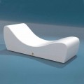 Lettino relax Onda Trona in ecopelle nautica bianca made in Italy