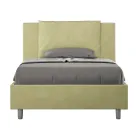 Letto 120x200 cm Testata con Cuscinatura in Microfibra Made in Italy - Olimpiadi Viadurini