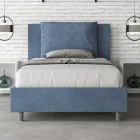Letto 120x200 cm Testata con Cuscinatura in Microfibra Made in Italy - Olimpiadi Viadurini