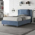 Letto 120x200 cm Testata con Cuscinatura in Microfibra Made in Italy - Olimpiadi Viadurini