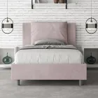 Letto 120x200 cm Testata con Cuscinatura in Microfibra Made in Italy - Olimpiadi Viadurini