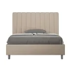 Letto 120x200 cm Testata con Linee Verticali Simmetriche Made in Italy - Guanto Viadurini