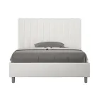 Letto 120x200 cm Testata con Linee Verticali Simmetriche Made in Italy - Guanto Viadurini