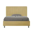 Letto 140x200 cm Microfibra con Linee Verticali Simmetriche Made in Italy - Guanto Viadurini