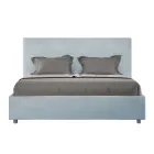Letto 160x200 cm con Testata a Rettangoli in Microfibra Made in Italy - Brina Viadurini