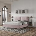 Letto 160x200 cm Testata con Cuscinatura in Microfibra Made in Italy - Olimpiadi