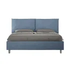 Letto 160x200 cm Testata con Cuscinatura in Microfibra Made in Italy - Olimpiadi Viadurini