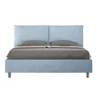 Letto 160x200 cm Testata con Cuscinatura in Microfibra Made in Italy - Olimpiadi Viadurini