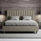 Letto 160x200 cm Testata con Linee Verticali Simmetriche Made in Italy - Guanto Viadurini