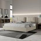 Letto 180x200 cm Testata con Cuscinatura in Microfibra Made in Italy - Olimpiadi Viadurini
