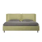 Letto 180x200 cm Testata con Cuscinatura in Microfibra Made in Italy - Olimpiadi Viadurini