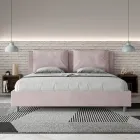 Letto 190x200 cm Testata con Cuscinatura in Microfibra Made in Italy - Olimpiadi Viadurini