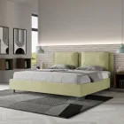 Letto 190x200 cm Testata con Cuscinatura in Microfibra Made in Italy - Olimpiadi Viadurini