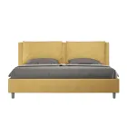 Letto 190x200 cm Testata con Cuscinatura in Microfibra Made in Italy - Olimpiadi Viadurini
