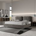Letto 200x200 cm Testata con Cuscinatura in Microfibra Made in Italy - Olimpiadi