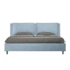 Letto 200x200 cm Testata con Cuscinatura in Microfibra Made in Italy - Olimpiadi Viadurini