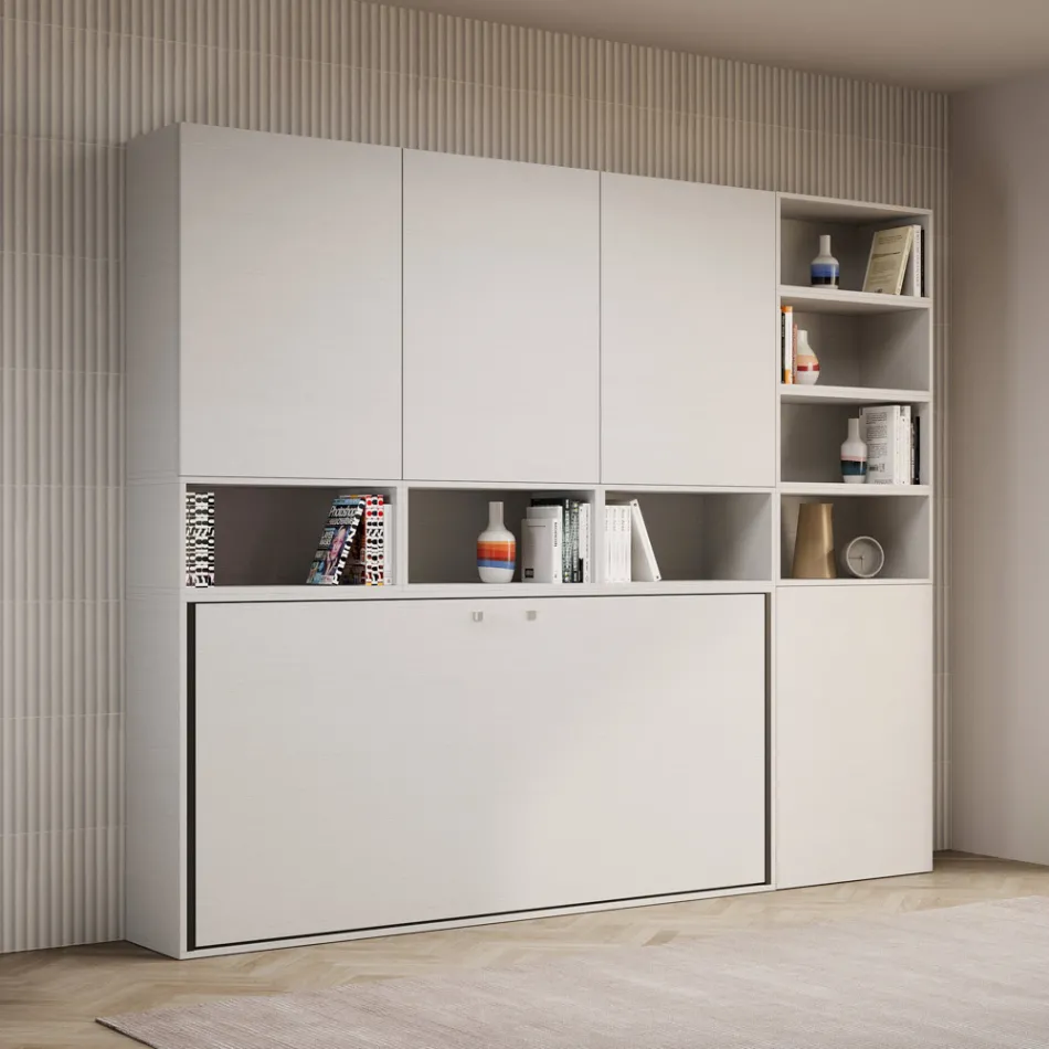 Letto a Scomparsa Singolo in Diverse Composizioni - Collaborativo Viadurini