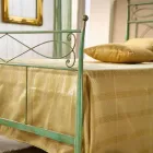 Letto a una piazza e mezzo in ferro battuto verde rame Gabriella Viadurini