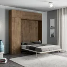 Letto Alla Francese a Scomparsa Verticale con Pensile e Colonna - Magicompare Viadurini