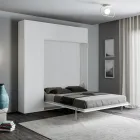 Letto Alla Francese a Scomparsa Verticale con Pensile e Colonna - Magicompare Viadurini