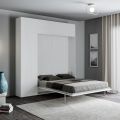 Letto Alla Francese a Scomparsa Verticale con Pensile e Colonna - Magicompare