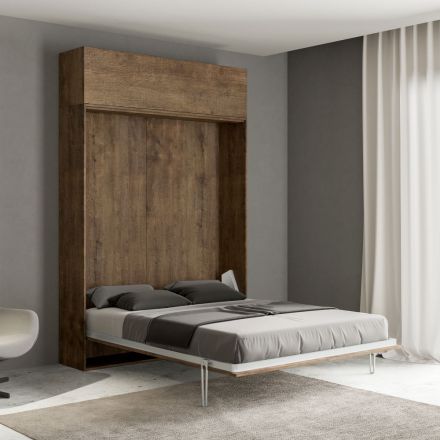 Letto Alla Francese a Scomparsa Verticale con Pensile - Magicompare Viadurini
