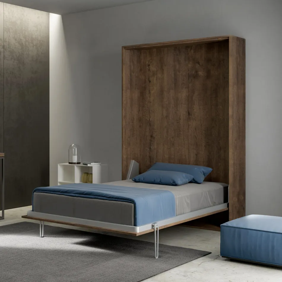 Letto Alla Francese a Scomparsa Verticale in Diverse Finiture - Magicompare Viadurini