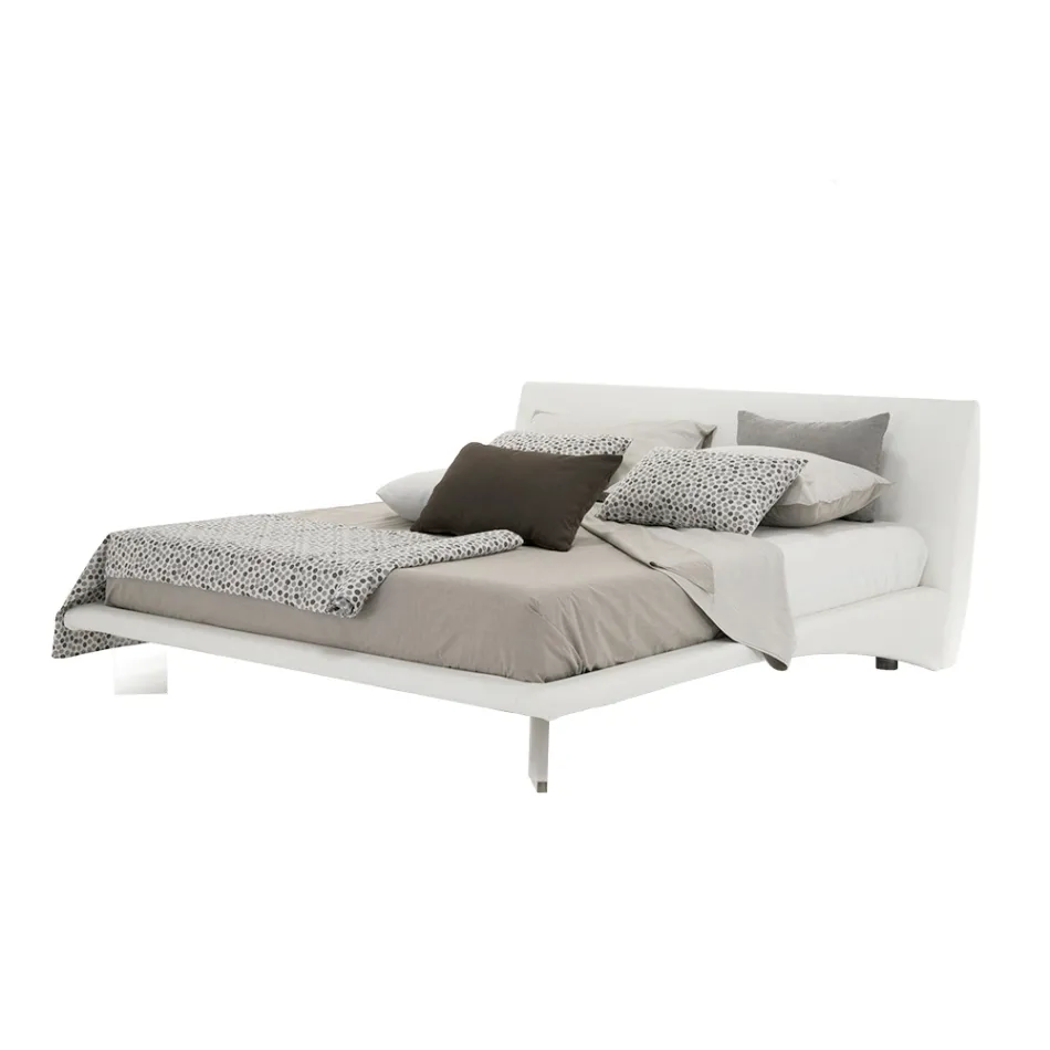 Letto Imbottito Matrimoniale in Ecopelle o Tessuto Made in Italy – Armonica Viadurini