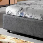Letto Imbottito Matrimoniale Moderno con Pieghe o Trapuntato di Design - Thomas Viadurini