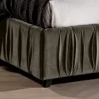 Letto Imbottito Matrimoniale Moderno con Pieghe o Trapuntato di Design - Thomas Viadurini