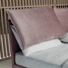 Letto Matrimoniale 160x190 con 2 Soffici Cuscinoni con Balza Perimetrale - Ernesta Viadurini
