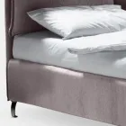Letto Matrimoniale 160x190 con 2 Soffici Cuscinoni con Balza Perimetrale - Ernesta Viadurini