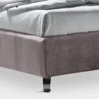 Letto Matrimoniale 160x190 con 2 Soffici Cuscinoni con Balza Perimetrale - Ernesta Viadurini