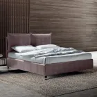 Letto Matrimoniale 160x190 con 2 Soffici Cuscinoni con Balza Perimetrale - Ernesta Viadurini