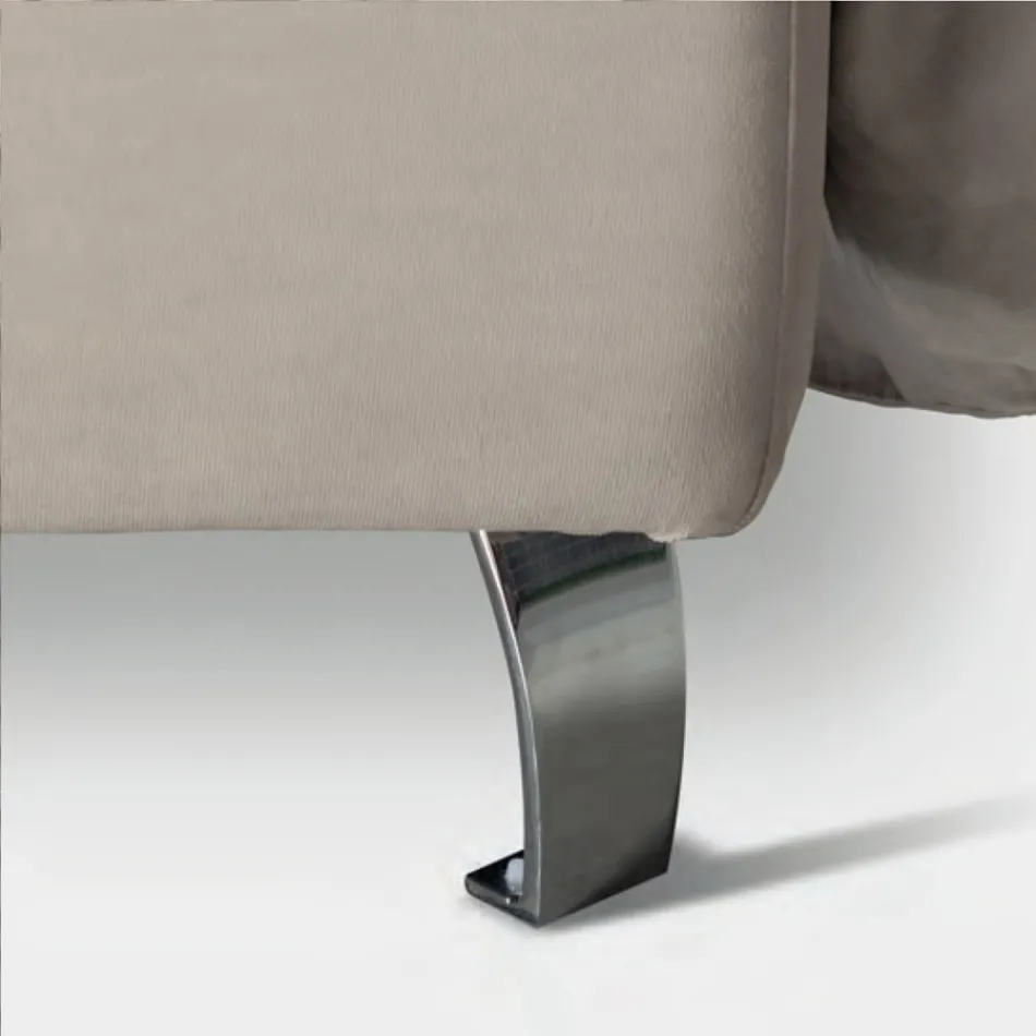 Letto Matrimoniale 160x190 con 2 Soffici Cuscinoni nella Testata - Tramonti Viadurini