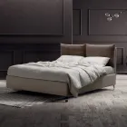 Letto Matrimoniale 160x190 con 2 Soffici Cuscinoni nella Testata - Tramonti Viadurini
