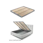 Letto Matrimoniale 160x190 con 2 Strisce Bicolore Verticali e Parallele - Paolo Viadurini
