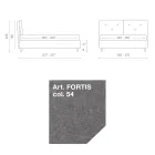 Letto Matrimoniale 160x190 con Bottoncini Decorativi nei Cuscinoni - Raggi Viadurini