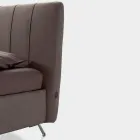 Letto Matrimoniale 160x190 con Imbottitura con Profili Cordonati Verticali - Nices Viadurini