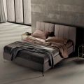 Letto Matrimoniale 160x190 con Imbottitura con Profili Cordonati Verticali - Nices
