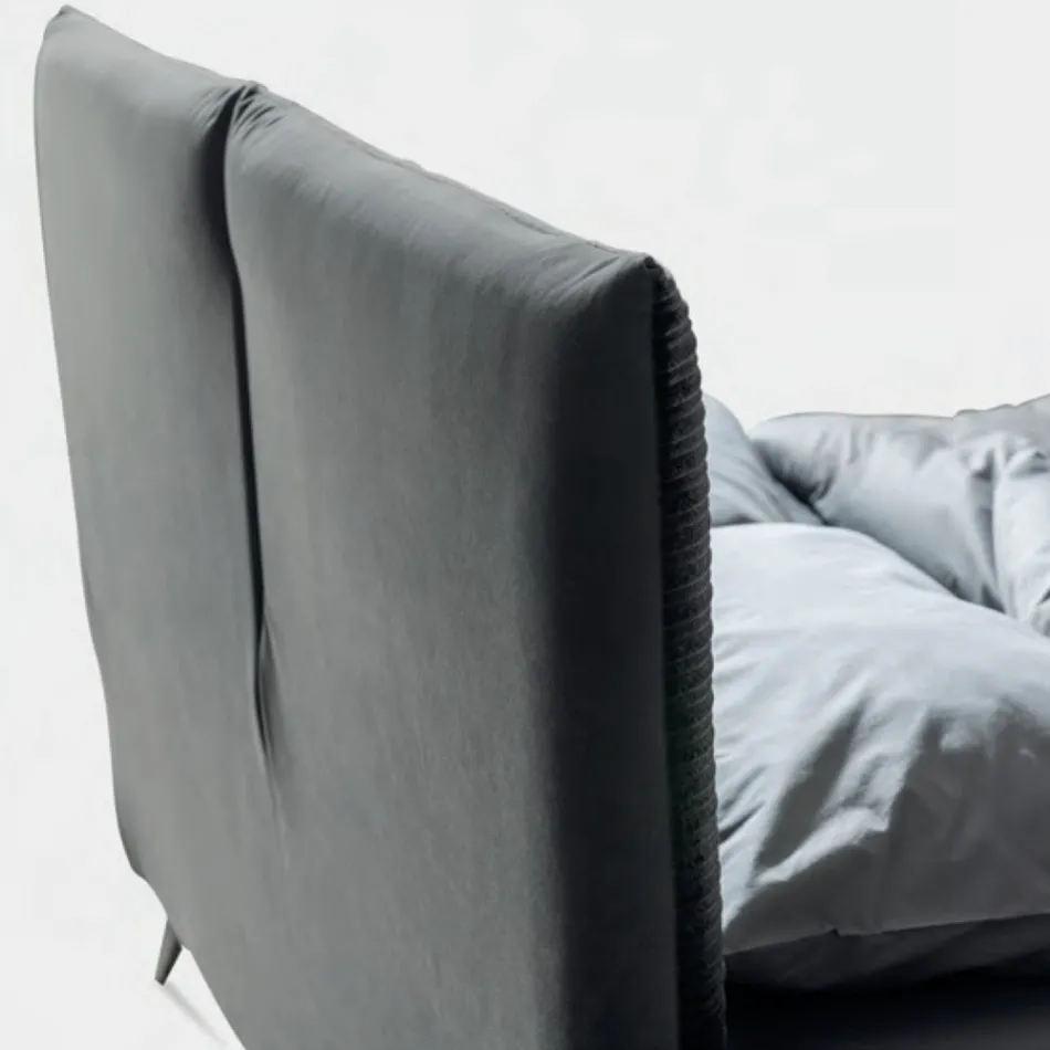 Letto Matrimoniale 160x190 con Imbottitura con Sagomatura a Cuscinone - Brezze Viadurini