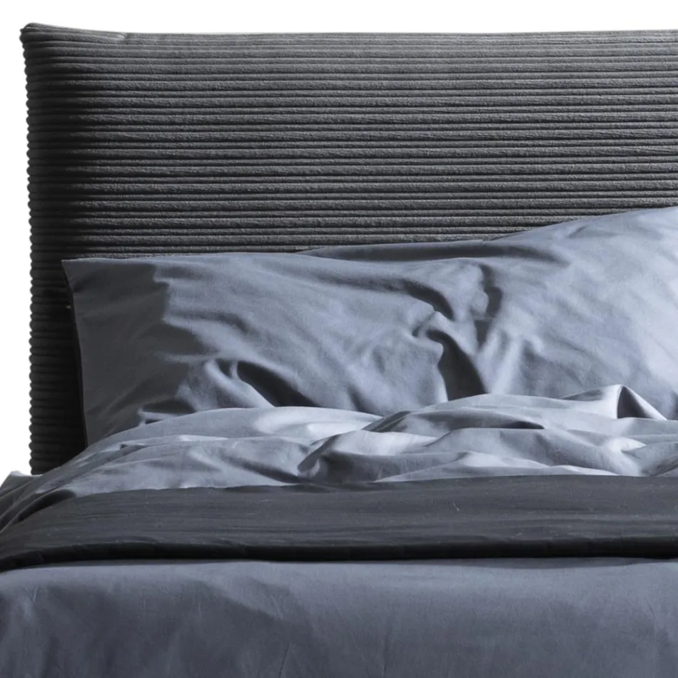 Letto Matrimoniale 160x190 con Imbottitura con Sagomatura a Cuscinone - Brezze Viadurini