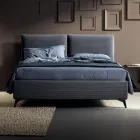 Letto Matrimoniale 160x190 con Imbottitura con Sagomatura a Cuscinone - Brezze Viadurini