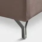 Letto Matrimoniale 160x190 con Lavorazione a Trapuntatura Geometrica - Ciottolino Viadurini