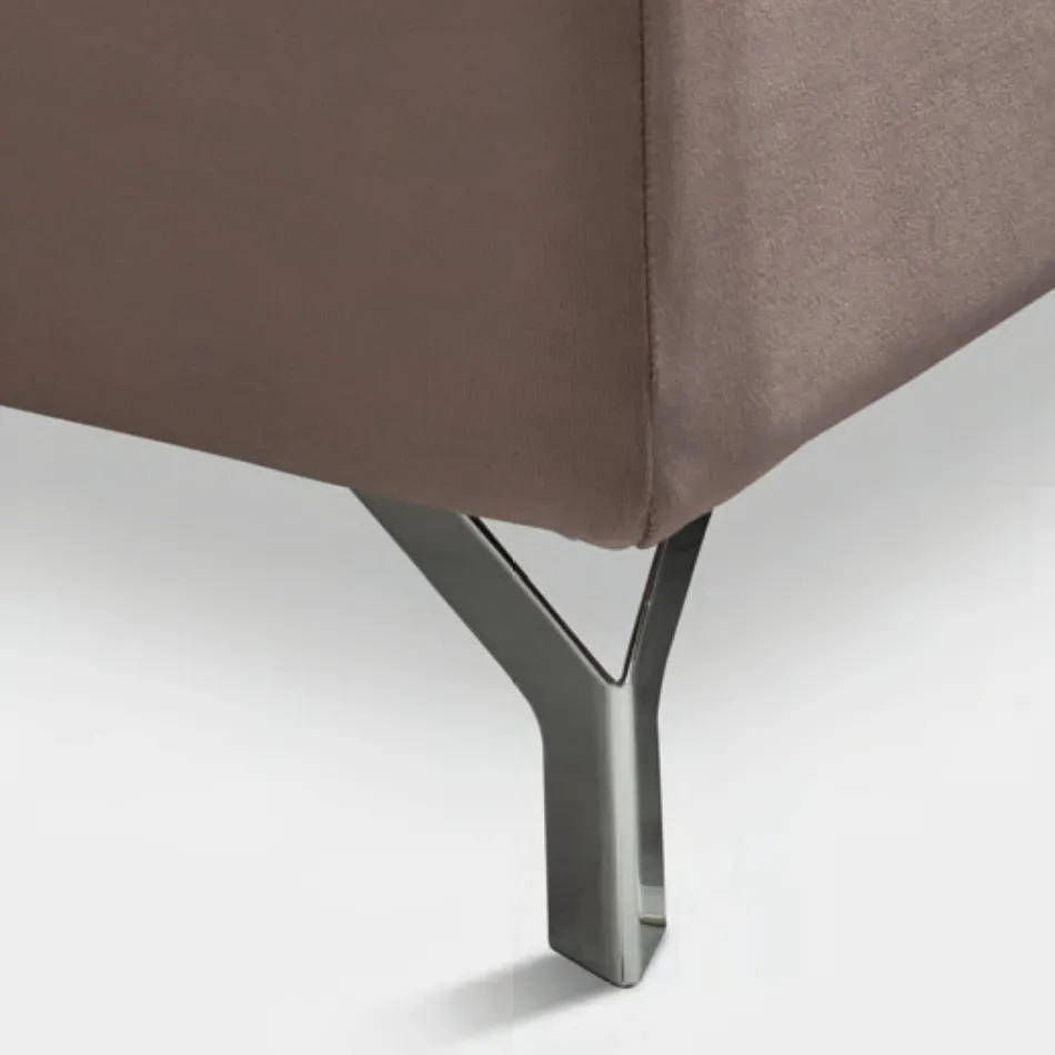 Letto Matrimoniale 160x190 con Lavorazione a Trapuntatura Geometrica - Ciottolino Viadurini