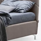 Letto Matrimoniale 160x190 con Lavorazione a Trapuntatura Geometrica - Ciottolino Viadurini